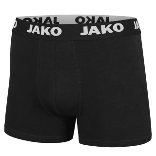 JAKO Boxershort Basic (95% Baumwolle) Unterwäsche schwarz Herren - 2 Stück