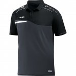 JAKO Sport-Polo Competition 2.0 (100% Polyester) anthrazit/schwarz Herren