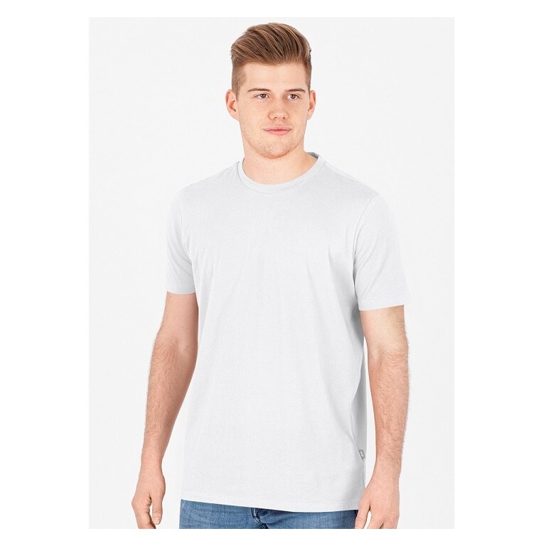 JAKO Freizeit Tshirt Doubletex (Polyester/Baumwolle) weiss Herren