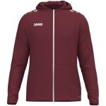 JAKO Kapuzenjacke One (Innenseite aus Micro-Fleece,) bordeauxrot Damen