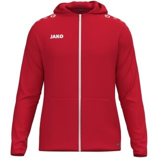 JAKO Kapuzenjacke One (Innenseite aus Micro-Fleece, 100% rec. Polyester) rot Herren