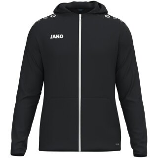 JAKO Kapuzenjacke One (Innenseite aus Micro-Fleece, 100% rec. Polyester) schwarz Herren