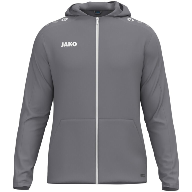 JAKO Kapuzenjacke One (Innenseite aus Micro-Fleece, 100% rec. Polyester) grau Herren
