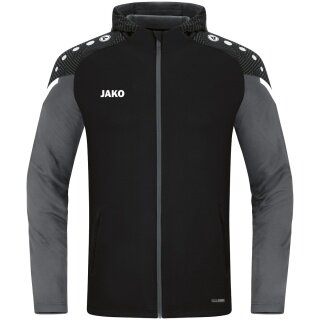 JAKO Kapuzenjacke Performance (Polyester-Fleece) schwarz/anthrazitgrau Jungen/Mädchen/Kinder