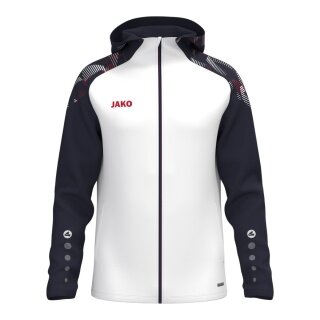 JAKO Kapuzenjacke Sonic (strapazierfähig, weiches Tragegefühl) weiss/marineblau/rot Herren
