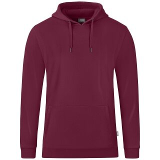 JAKO Freizeit Kapuzenpullover Hoodie Organic (Bio-Baumwolle) weinrot Jungen