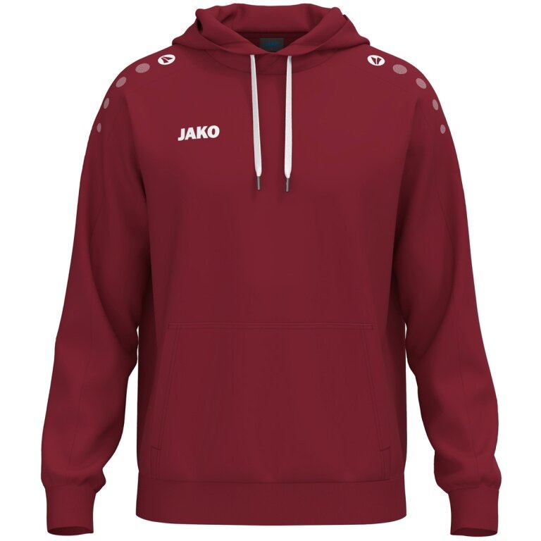 JAKO Kapuzenpullover One Sweat (Baumwolle-Mischung) bordeauxrot Kinder