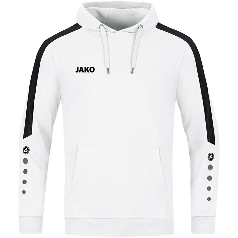 JAKO Kapuzenpullover (Hoodie) Power Kapuzensweat (Bio-Baumwolle) weiss Herren