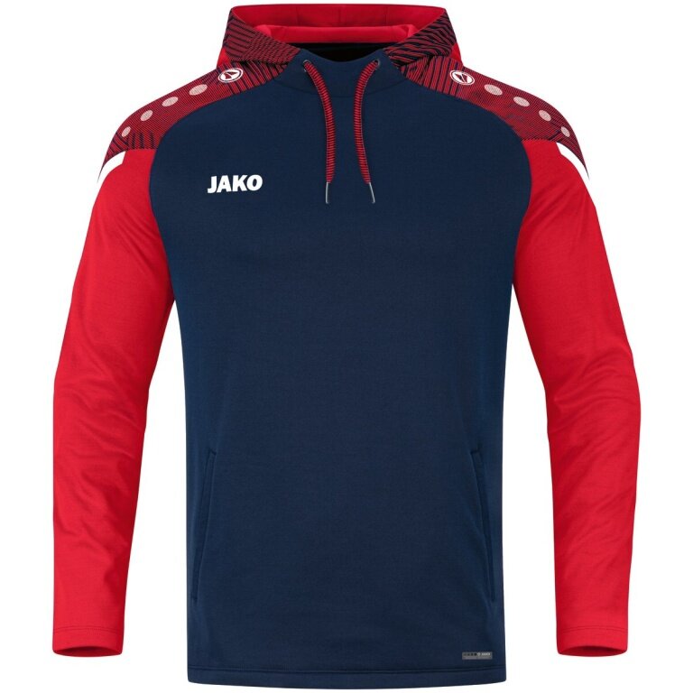 JAKO Kapuzensweat (Hoodie) Performance (Polyester-Fleece) marineblau/rot Damen