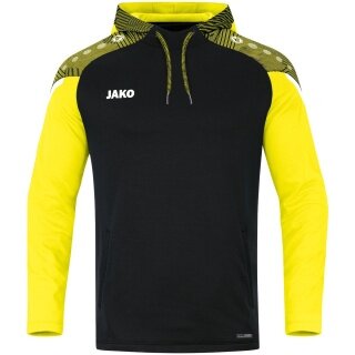 JAKO Kapuzensweat (Hoodie) Performance (Polyester-Fleece) schwarz/gelb Kinder
