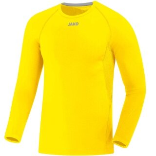 JAKO Langarmshirt Compression 2.0 (Polyester-Stretch-Tech) gelb Unterwäsche Herren