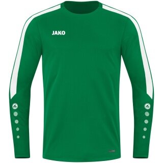 JAKO Sport-Langarmshirt Sweat Power (rec. Polyester, hohe Bewegungsfreiheit) grün Kinder