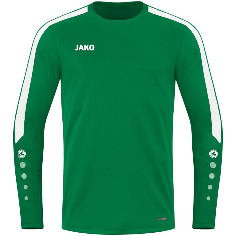JAKO Sport-Langarmshirt Sweat Power (rec. Polyester, hohe Bewegungsfreiheit) grün Herren