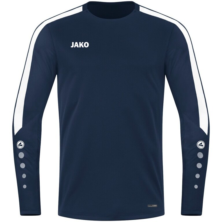 JAKO Sport-Langarmshirt Sweat Power (rec. Polyester, hohe Bewegungsfreiheit) marineblau Herren