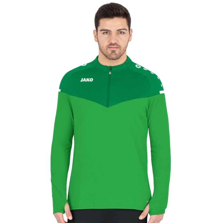 JAKO Sport-Langarmshirt Ziptop Champ 2.0 (100% Polyester) grün Herren
