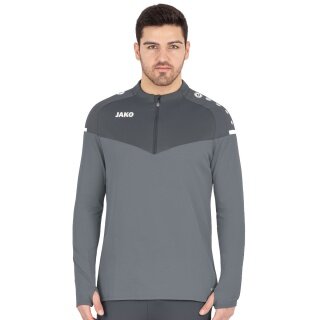 JAKO Sport-Langarmshirt Ziptop Champ 2.0 (100% Polyester) grau Herren