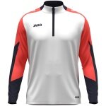 JAKO Langarmshirt Ziptop Dynamic (rec. Polyester, elastisches Material) weiss/coralrot/marineblau Kinder