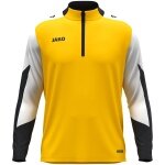 JAKO Langarmshirt Ziptop Dynamic (rec. Polyester, elastisches Material) gelb/weiss/schwarz Kinder