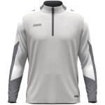 JAKO Langarmshirt Ziptop Dynamic (rec. Polyester, elastisches Material) hellgrau/weiss/grau Kinder