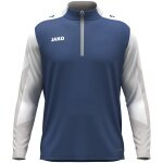 JAKO Langarmshirt Ziptop Dynamic (rec. Polyester, elastisches Material) nachtblau/weiss/hellgrau Herren