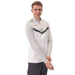JAKO Langarmshirt Ziptop Iconic (angenehmer Tragekomfort) weiss/grau/anthrazitgrau Herren