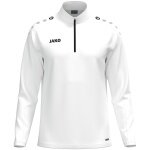 JAKO Langarmshirt Ziptop One (100% rec. Polyester, Innenseite aus Micro-Fleece) weiss Herren