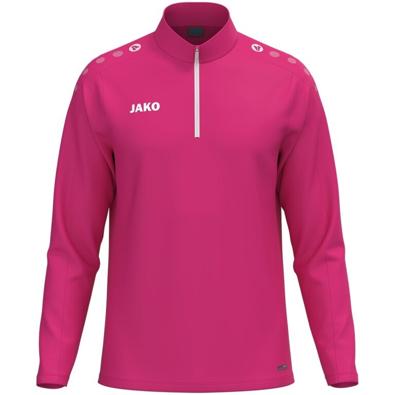 JAKO Langarmshirt Ziptop One (100% rec. Polyester, Innenseite aus Micro-Fleece) rosa Herren