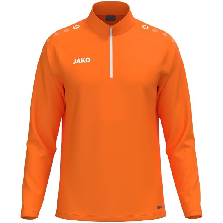 JAKO Langarmshirt Ziptop One (100% rec. Polyester, Innenseite aus Micro-Fleece) orange Herren