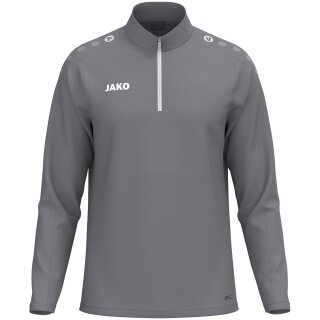 JAKO Langarmshirt Ziptop One (100% rec. Polyester, Innenseite aus Micro-Fleece) grau Herren