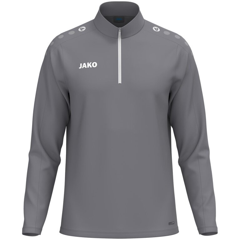 JAKO Langarmshirt Ziptop One (100% rec. Polyester, Innenseite aus Micro-Fleece) grau Herren
