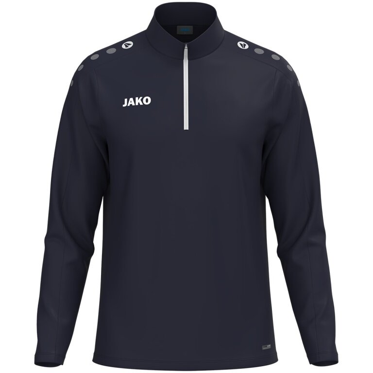 JAKO Langarmshirt Ziptop One (100% rec. Polyester, Innenseite aus Micro-Fleece) marineblau Kinder