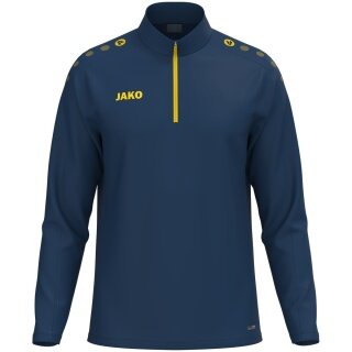 JAKO Langarmshirt Ziptop One (100% rec. Polyester, Innenseite aus Micro-Fleece) navyblau Herren