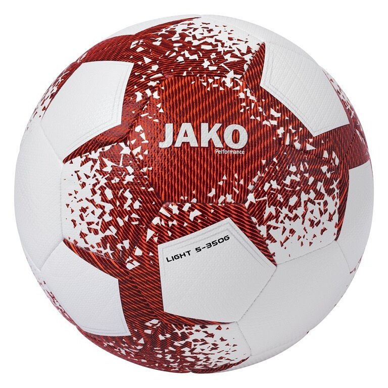 JAKO Freizeitball Lightball Performance (Größe 5-350g) weiss/weinrot - 1 Ball