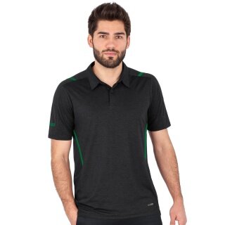 JAKO Sport-Polo Challenge (Polyester-Stretch-Jersey) schwarzmeliert/grün Herren