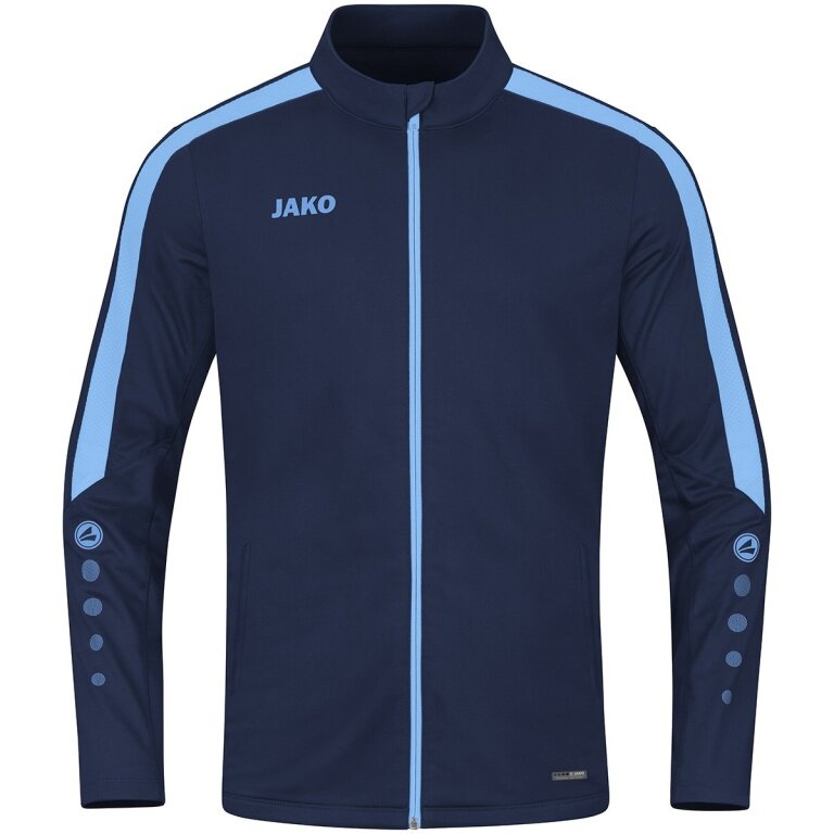 JAKO Polyesterjacke Power (100% rec. Polyester) marineblau/skyblau Kinder