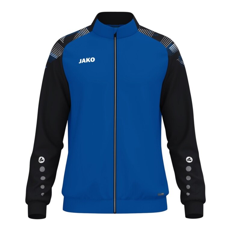 JAKO Polyesterjacke Sonic (100% rec. Polyester, moderner Look) royalblau/schwarz Kinder