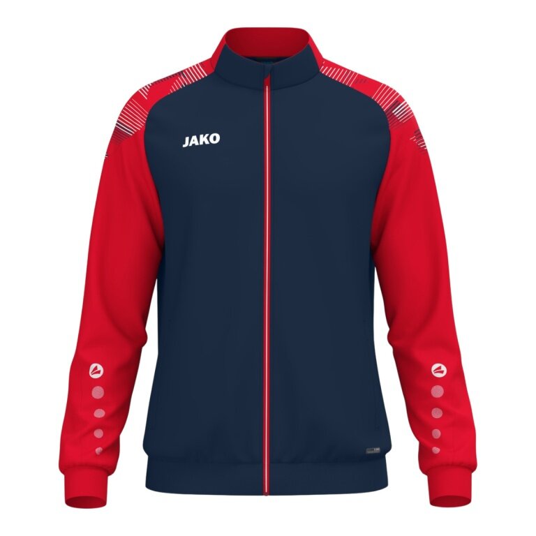 JAKO Polyesterjacke Sonic (100% rec. Polyester, moderner Look) marineblau/rot Kinder