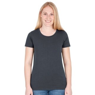 JAKO Freizeit-Shirt Organic Stretch (Bio-Baumwolle) anthrazitgrau Damen