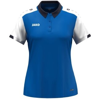 JAKO Sport-Polo Dynamic (100% rec. Polyester) royalblau/weiss/marineblau Damen