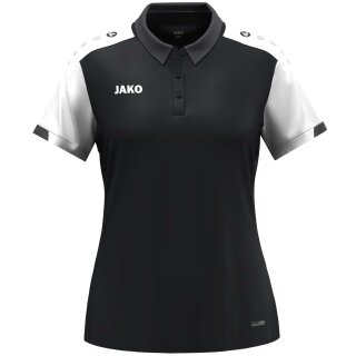 JAKO Sport-Polo Dynamic (100% rec. Polyester) schwarz/weiss/anthrazitgrau Damen