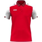 JAKO Sport-Polo Dynamic (Polyester-Mini-Piquet) rot/weiss/dunkelrot Herren