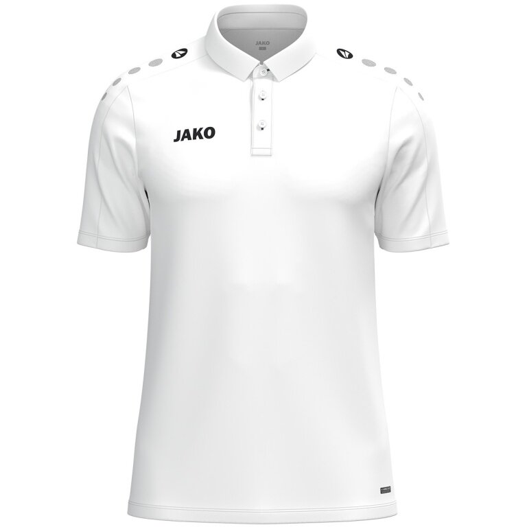 JAKO Sport-Polo One (Polyester-Mini-Piquet) weiss Herren