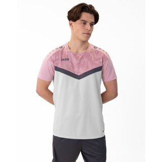 JAKO Sport-Tshirt Iconic (Polyester-Micro-Mesh) hellgrau/pink/anthrazitgrau Herren