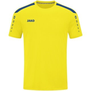 JAKO Sport-Tshirt Trikot Power (Polyester-Interlock, strapazierfähig) gelb/royalblau Kinder