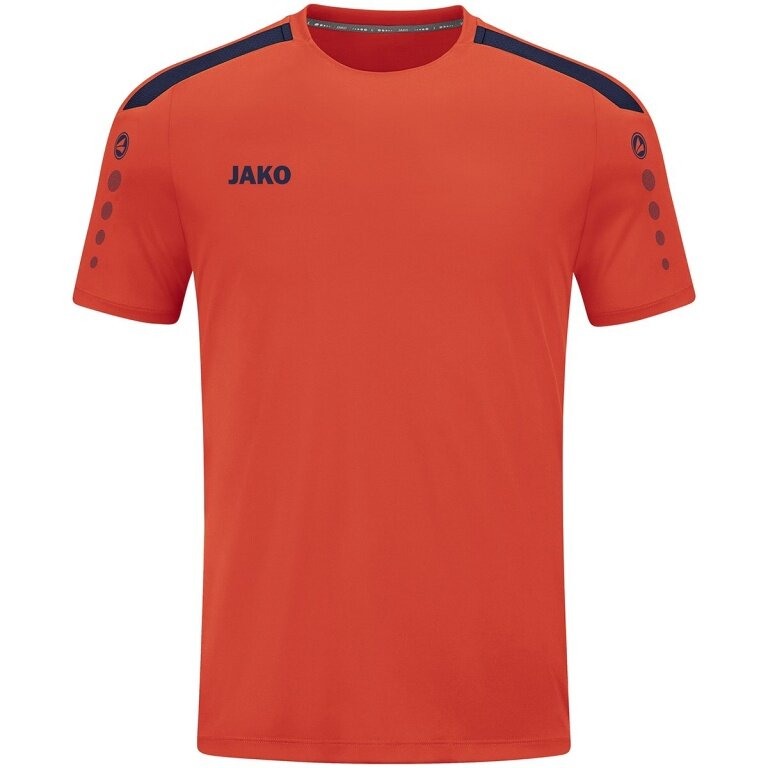 JAKO Sport-Tshirt Trikot Power (Polyester-Interlock, strapazierfähig) orange/marineblau Kinder