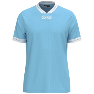 JAKO Sport-Tshirt Retro Trikot (V-Ausschnitt, atmungsaktiv) kurzarm hellblau/weiss Herren