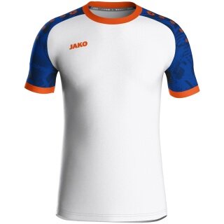 JAKO Sport-Tshirt Trikot Iconic (Polyester-Interlock) weiss/royalblau/orange Kinder