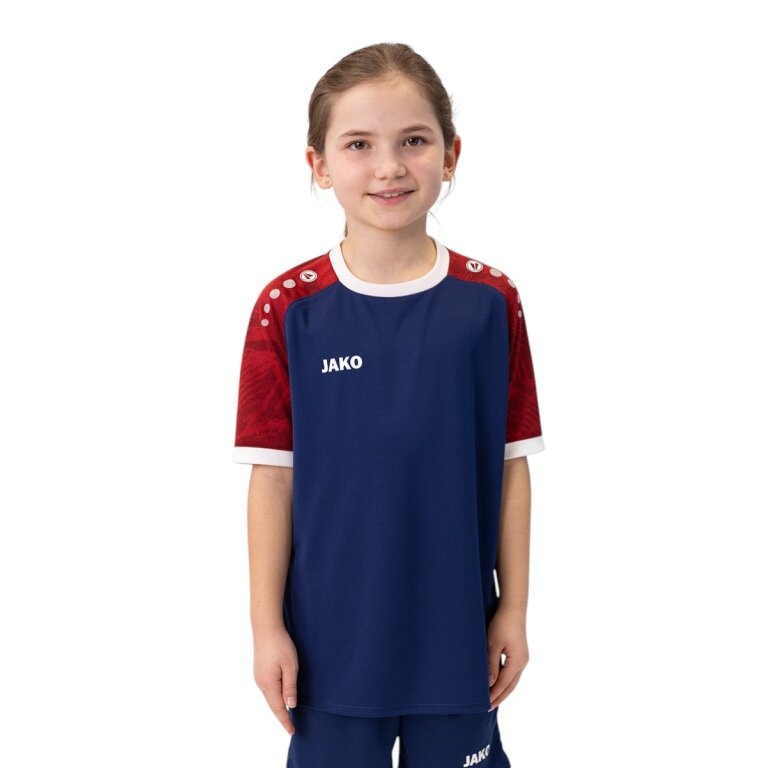JAKO Sport-Tshirt Trikot Iconic (Polyester-Interlock) navyblau/rot Kinder