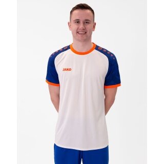 JAKO Sport-Tshirt Trikot Iconic (Polyester-Interlock) weiss/royalblau/orange Herren