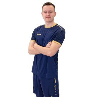 JAKO Sport-Tshirt Trikot Iconic (Polyester-Interlock) navyblau/marineblau/gold Herren